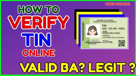 tin query registration|How to Verify TIN Number if Lost or Forgotten: An .